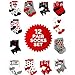 Disney Kids & Baby Girls Mickey & Minnie Mouse Assorted Color Pair Socks Set, Red, Black, Grey, White Collection, 0-6 Months