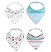 Natemia Cute Baby Bandana Drool Bibs, Soft and Absorbent, Perfect Baby Gift Set for Drooling, Feeding and Teething, Pack of 4 with Snaps