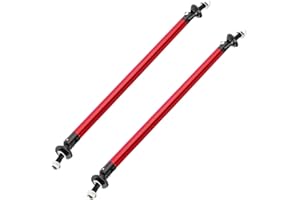 GAOLAOSY 2PCS 8"-11" Adjustable Splitter Strut Rods, Automotive Front Bumper Lip Support Bars, Universal Car Bumper Splitter Diffuser Strut Rods, Compatible with Most Vehicles (Red)