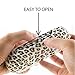 Brown Glasses Case Hard Shell Leopard Print | Medium Size | Protective Eyeglasses, Sunglasses, and Reading Glasses Case For Men, Women, and Kids