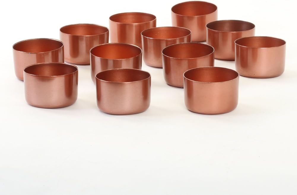 Koyal Wholesale Metal Tealight Candle Holder Cups, Metallic Tea Light