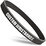 Customizable Wristbands - Wristband Bros Ultra Thin 1/4" Silicone Rubber Bracelets - Perfect for Fundraisers, Events, Marketi
