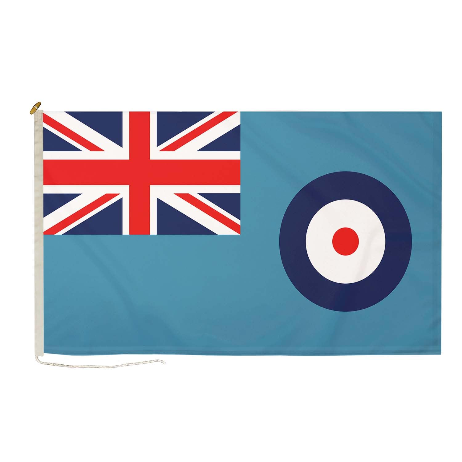 DuraFlag RAF Ensign Small Courtesy Flag 20x12 Inch Premium Quality With Rope & Toggle Reinforced Stitching 50x30cm Royal Air Force Military Ensign Flag Heavy Duty Polyester
