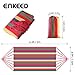 Enkeeo Outdoor Cotton Hammocks Double 2 Person 330lbs Portable Compact Travel Camping Hammock with Tree Ropes and Carry Bag for Patio Yard Garden Beach