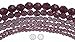 8mm (153 Beads) Amethyst, Czech Fire Polished Round Faceted Glass Beads, 3x16 inch Strand