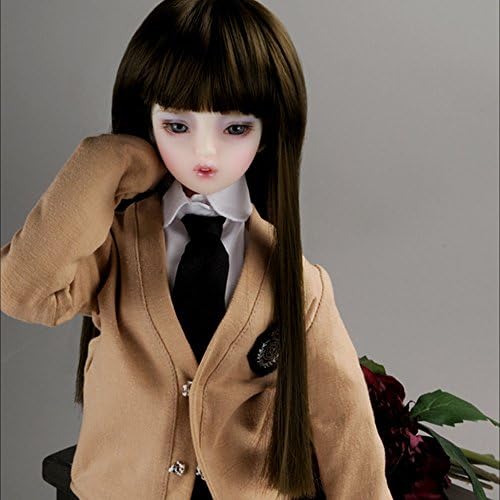 Dollfie SD Size Wig (8-9) Classic Bangs Straight (Brown)