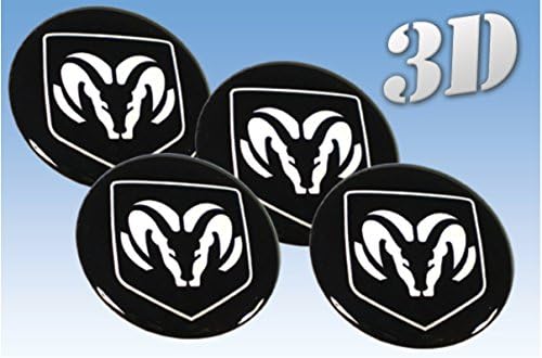 Wheel stickers Dodge imitation all size Centre Cap Logo Badge Wheel Trims 3d (56.50mm.)