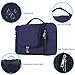 Buruis Large Capacity Toiletry Bag for Women and Men, Hanging Toiletry Organizer Cosmetics Makeup Bag, Water-resistant Dopp Kit Shaving Bags for Full Sized Toiletries, Travel Essentials (Blue)