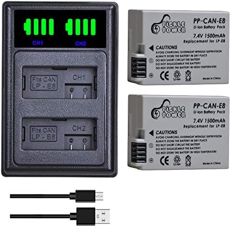 Cannon Camera Canon Rebel T3i Battery Charger LP-E8 Battery