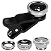ThinIce Cell Phone Camera Lens, 3 in 1 Camera Lens Kit, Wide Angle Lens, Universal Clip, 180°Fisheye Lens