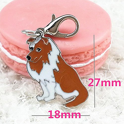 Dog ID Tag Enamel Accessories Collar Necklace Pendant (Shelti)
