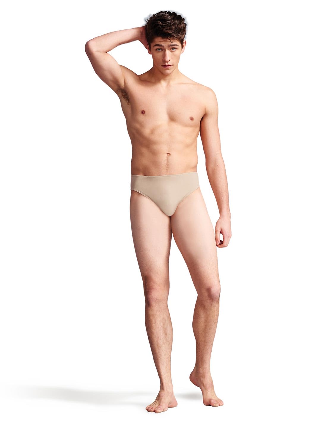 Capezio Comfort Dance Belt, Dance Belt Men Can Wear Under Tights, Leotards & Costumes, Professional Mens Belts for Dancing & Performing,Soft Fabric Dance Belt For Comfort & Moderate Support-Natural,M