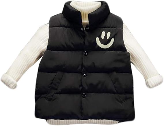 Amazon トーダー 男の子 女の子 ダウンベスト コットン プリント ボーダー 無地 タートルネック 袖無し キッズ 可愛い 子供服 記念日 プレゼント カジュアル 普段着 ベスト 通販