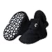 Zutano Unisex Baby Cozie Fleece Booties with Grippers, Black, 18 Months