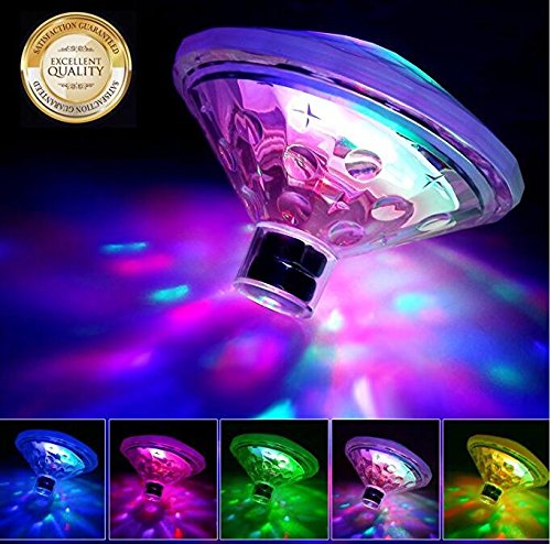 FTSTC baby pool light Waterproof Swimming Pool Lights, RGB, 7 Modes, Battery Operated Floating Pool Light Bulb for Pool, Pond, Hot Tub or Party Decorations - Thumbnail 2