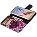 Galaxy Wireless PU Leather Wallet Case with Wrist Strap and CRedit Card Slot for Galaxy S7 -Hot Pink Sensation