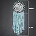 Szezon Dream Catcher Boho Handmade Traditional Shape with White Cotton Crochet and Green Ribbon (DC_102)