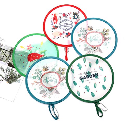 MeiMeiDa 10 PCS Foldable Round Fan Cute Handheld Round Fold Fans, Pocket Folding Fans Hand Fan for Party as Dec or Goody Bags Fillers and Generate a Breeze for Yourself in Summer, Color Random