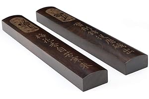 Wancetang Calligraphy Wooden Paperweight Chinese Calligraphy Painting/Writing Black Catalpa paperweights Set of 2