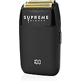 Supreme Trimmer Crunch Lite STF600 | Professional Double Foil Shaver for Men | Cordless & Corded, 60 Min Runtime, Hidden LED Display | Barber Face & Head Finishing Razor