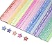 LoveS Origami Stars Papers Package (Glows in the dark), 20 Colors, 600 Sheets