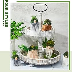 4 Pcs Mini Succulent Gnomes Swedish Plush Tiered