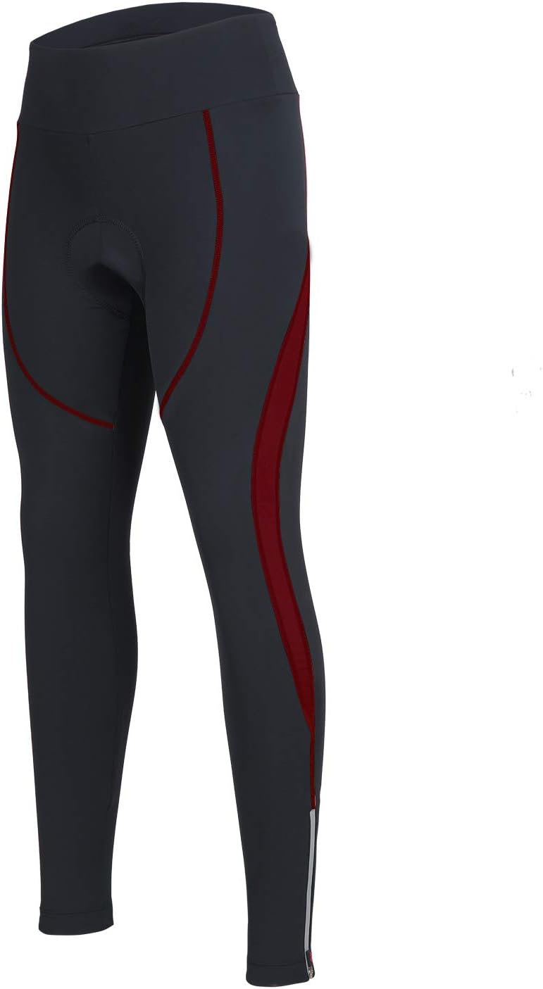 Women's Cycling Pants 3D Padded Compression Tight, Long Bike Bicycle Pants with Wide Waistband