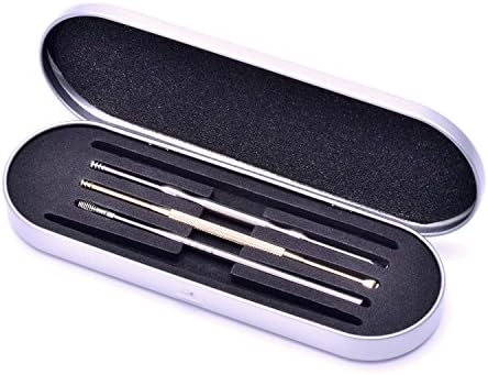 Ear Wax Removal Kit, ESP-002 Stainless steel Ear Cleaning Tools with Handy carrying Case, Includes scooping, spiral &amp; Spring Ear Picks, Easy to Clean &amp; Sterilize, 3 Pieces