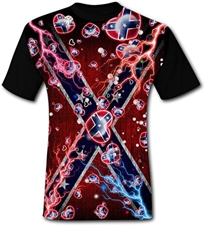 Men's Flag Shirt Designed 3D Print Summer Cool Great S Black