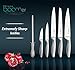 Kitchen Gadgets Utensil Knives Set - 13 Piece Stainless Steel Block - Spatula, Serving Spoon, Spaghetti Server, Soup, Dessert Ladle, Skimmer, Chef, Bread, Carving, Utility, Paring, Knife & Sharpener