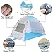 G4Free Upgraded Pop Up Beach Tent, 2-3 Person Automatic Sunshade Canopy UPF 50+ Sport Umbrella Instant Tent Lightweight and Easy to Carry for Camping, Outdoor, Beach (Silver)