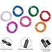 On’h EL Wire - 9ft Neon Glowing Strobing Electroluminescent Wire DIY with 3 Modes Controllers- Red, Green, Blue, White, Pink, Purple, Orange (9ft, Blue/Red/White/Green/Pink/Orange/Purple)
