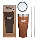 Healthy Human Insulated Stainless Steel Tumbler Cruisers - Travel Cup with Lid & Straw - Vacuum Double Walled Thermos - Idea for Coffee, Tea & Water 32 oz. Harvest Maple