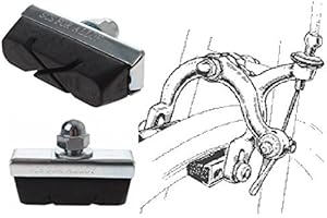 2x patins de frein (paire) gomme vélo 40 mm vintage universel rétro mafac cantilever