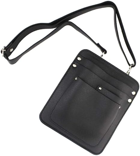 Amazon Yonik フローリストケース ガーデニングポーチ シザーケース 美容師 ツールバッグ ショルダーバッグ Puレザー ブラック 道具袋