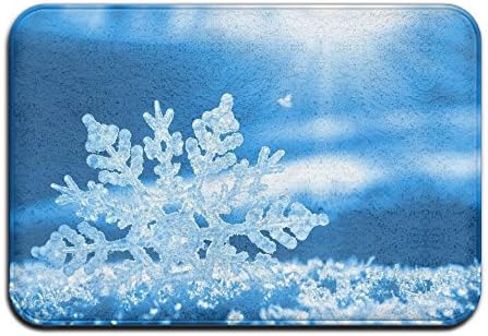 Snow Flake Merry Christmas DIY Thermal Transfer Pattern Welcome Mat Non-slip Doorway Mat For Kitchen Size 40 X 60 CM