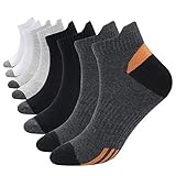 Laswumen Ankle Socks 4 Pair, Athletic Stockings Sport Cotton Socks for Men,Size US 6-11