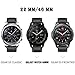 Samsung Gear S3 Watch Band, Stainless Steel Smart Watch Replacement Wrist Bracelet Band For Samsung Gear S3 Frontier Classic Strap + Tempered Glass Screen Protector + Pin Link Remover Tool Black