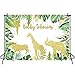 Mehofoto Gold Safari Baby Shower Gold Animal Watercolor Jungle Leaves Photography Backdrop 7x5ft Baby Shower Party Decorations Background for Children