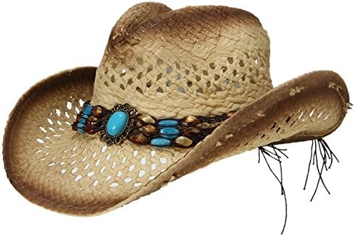 Biwinky Men's & Women's Western Style Cowboy Cowgirl Straw Hat Ranch Hat