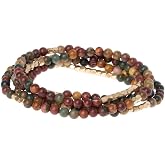 Scout Curated Wrap Necklace Bracelet &ndash; Over 30 Stone Options - Natural Stone Bracelet &amp; Stone Necklace &ndash; Semi-Precious Gemstone Jewelry for Women