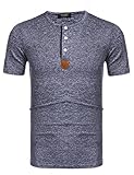 Coofandy Men's Slim Fit Long Sleeve Henley Shirts Casual T Shirt