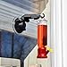 Gray Bunny Window Hummingbird Feeder with Strong Suction Cup Hanger (1 Pack) Small Plastic Humming Birds Feeders for Outside, Leak-Proof Design