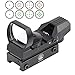 Vokul Tactical 4 Reticle Red Dot Open Reflex Sight with Weaver-Picatinny Rail Mount for 22 mm Rails
