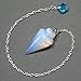 Resonant Energies 1.1 Inch Opalite Crystal Pendulum, Smooth Cone with a Crystal Finger Grip, Dowsing Divining Healing Gemstone