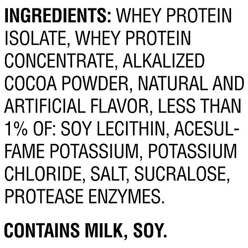 MUSCLE MILK 100% WHEY PROTEIN POWDER, CHOCOLATE, 5 POUND, 66 SERVINGS, 25G PROTEIN, 2G SUGAR, LOW IN FAT, NSF CERTIFIED FOR SPORT, ENERGIZING SNACK, WORKOUT RECOVERY, PACKAGING MAY VARY