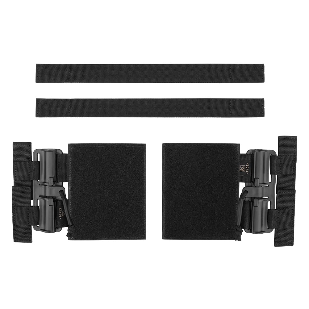 KRYDEX GEAR Tactical Vest Molle Quick Release Set, Quick Disconnect Cummerbund Adapters for JPC CPC NCP XPC 420 Vest (Black)