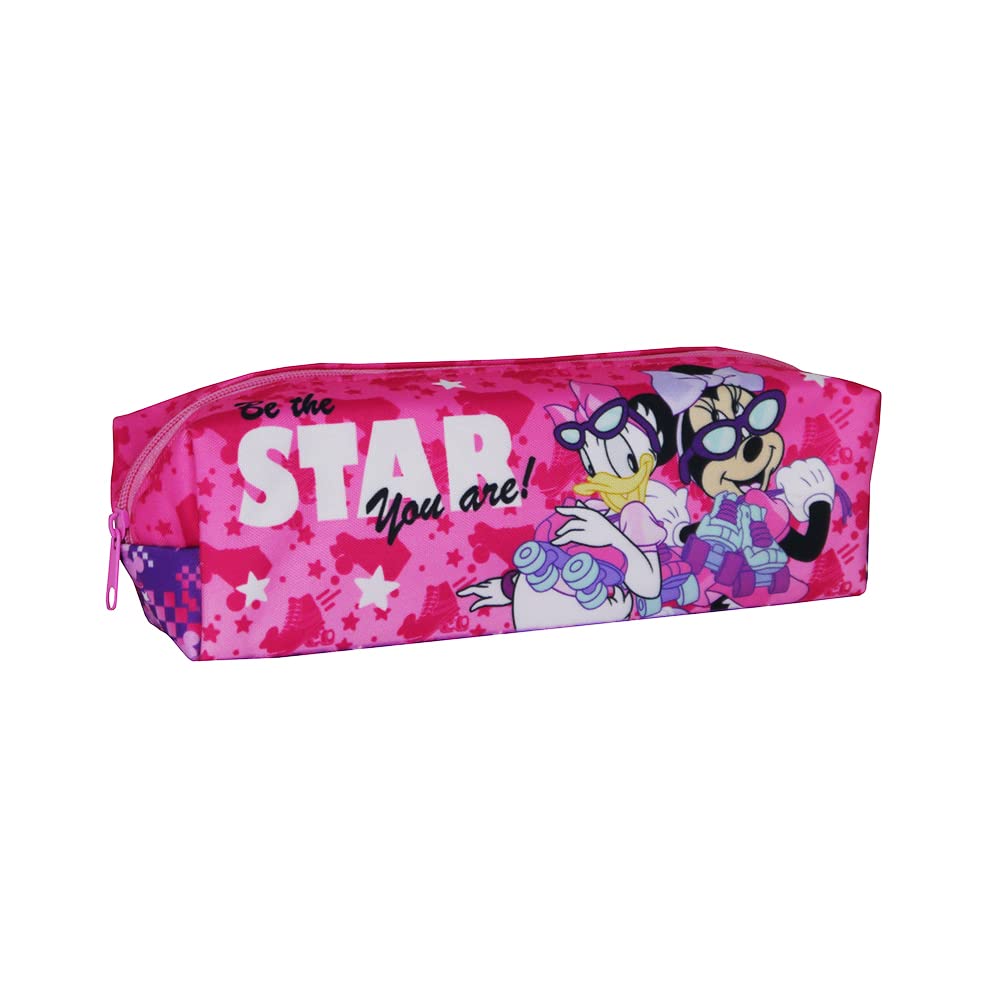 Minnie Mouse Children's Character Square Rectangular Barrel Zipped Pencil Case