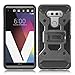 Case Compatible with LG V20, Zenic Shock Resistant Hybrid Tri-Layer Armor Defender Protector Case Cover with Belt Swivel Clip and Kickstand for LG V20 All Carriers (Black)