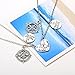 Udobuy® 2 Pcs Silver Mother & Daughter No Matter Where Compass Necklaces Set heart Mother Daughter Necklace Set for Mother's day gifts